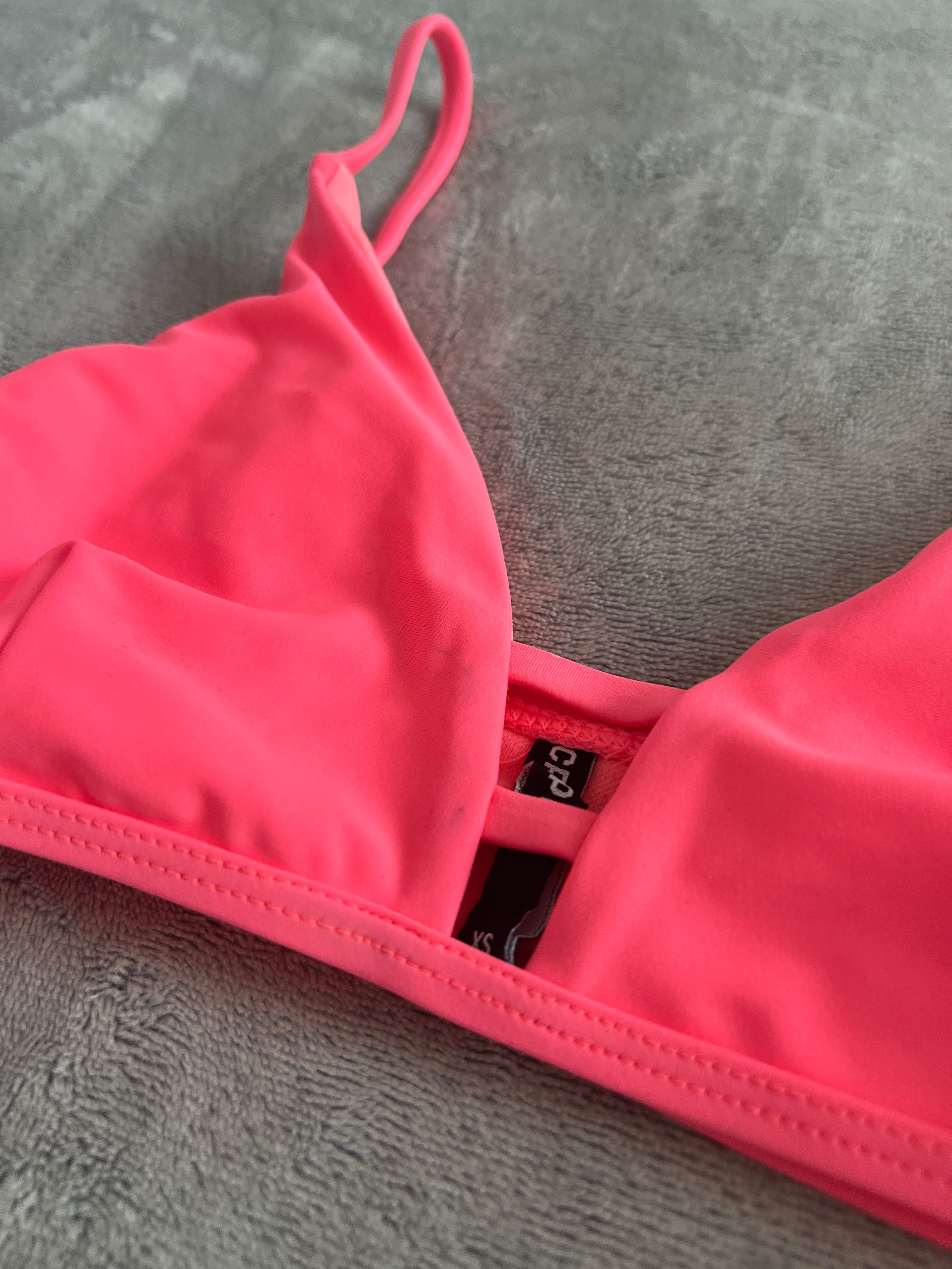 Strój kąpielowy dwuczęściowy bikini - neonowy / monstera