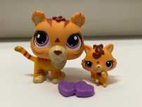 LPS - Littlest Pet Shop - tygrys #3593 z dzieckiem #3594