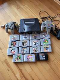 Nintendo n64 15 gier 2 pady pelne okablowanie