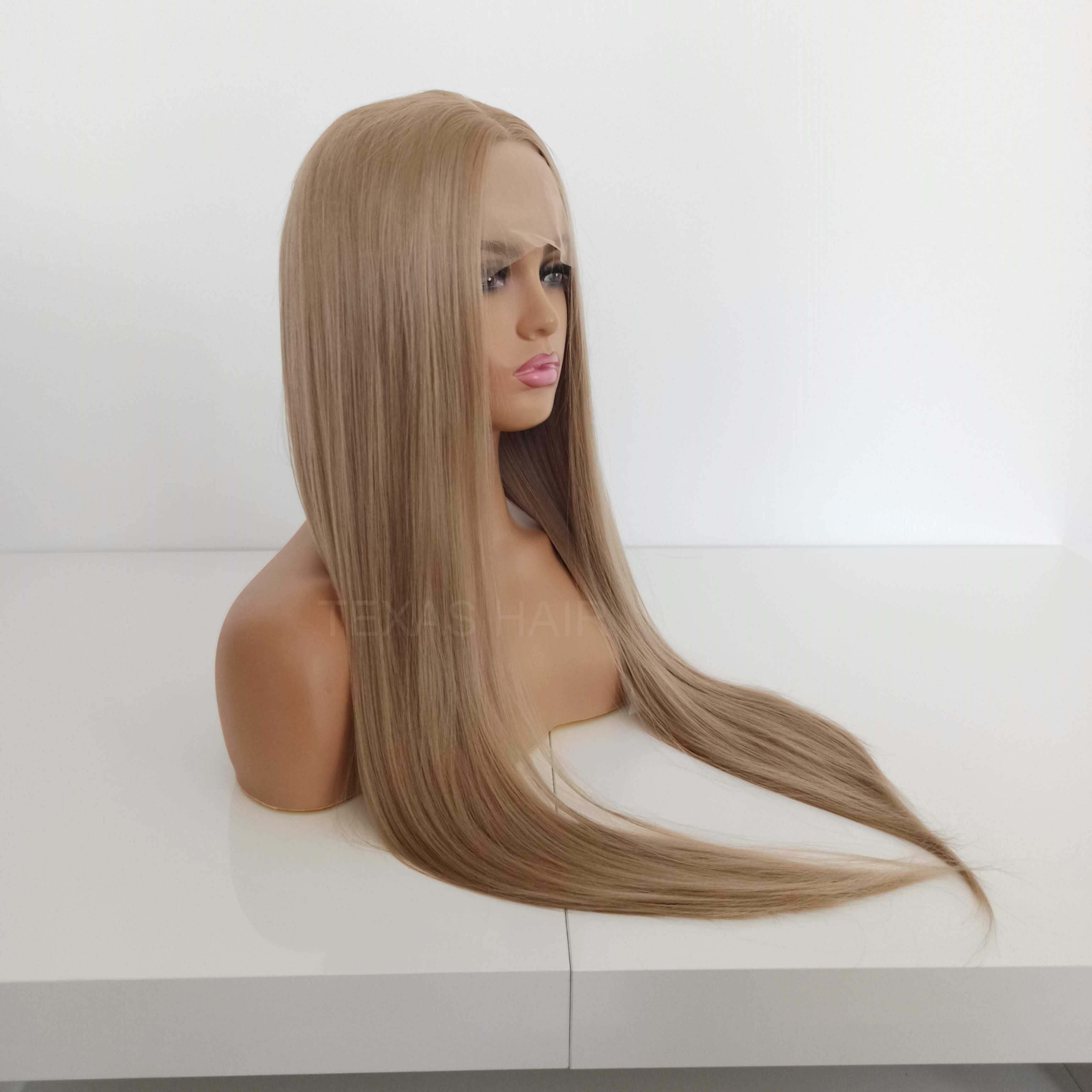 Peruka LACE FRONT blond 40 / 55 / 80 cm + czepek GRATIS!