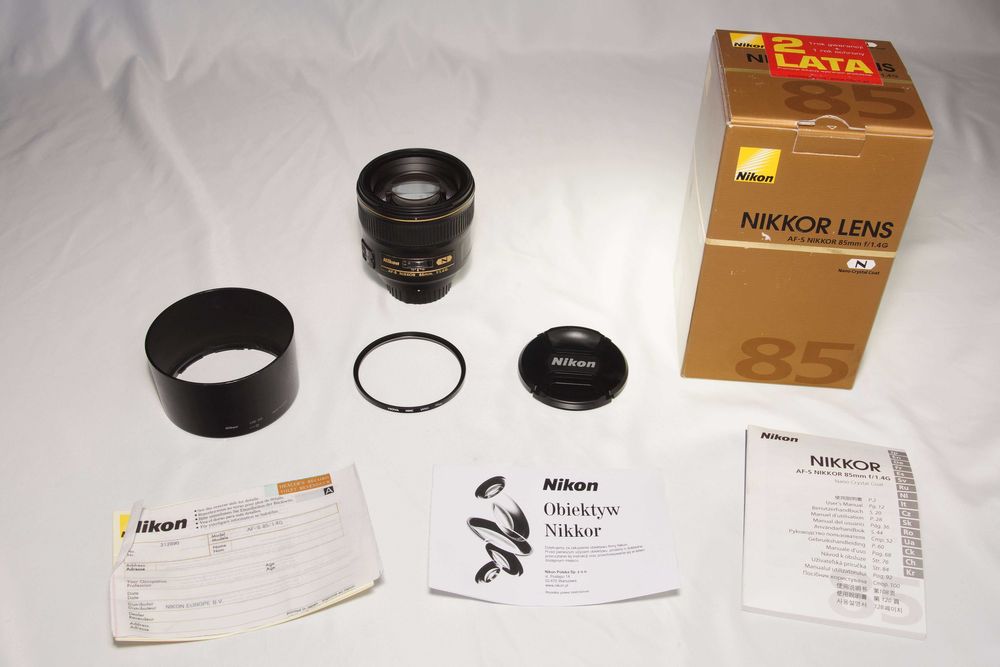 Obiektyw NIKON AF-S Nikkor 85mm f/1.4 N IF BOX + UV HMC # Gwarancja FV