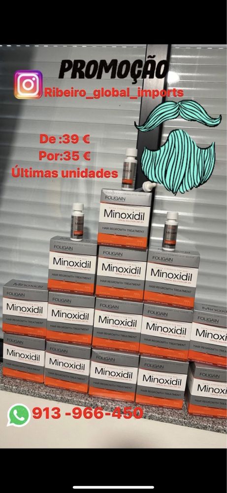 Minoxidil.Acabe com a calvície ! Crescimento de barba