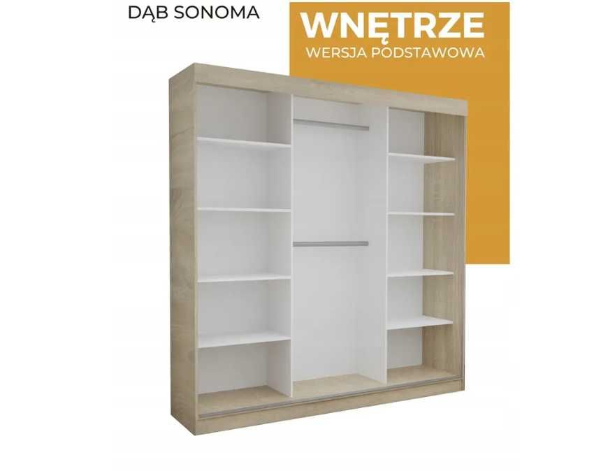 Szafa przesuwna Moli 180cm z lustrem półki