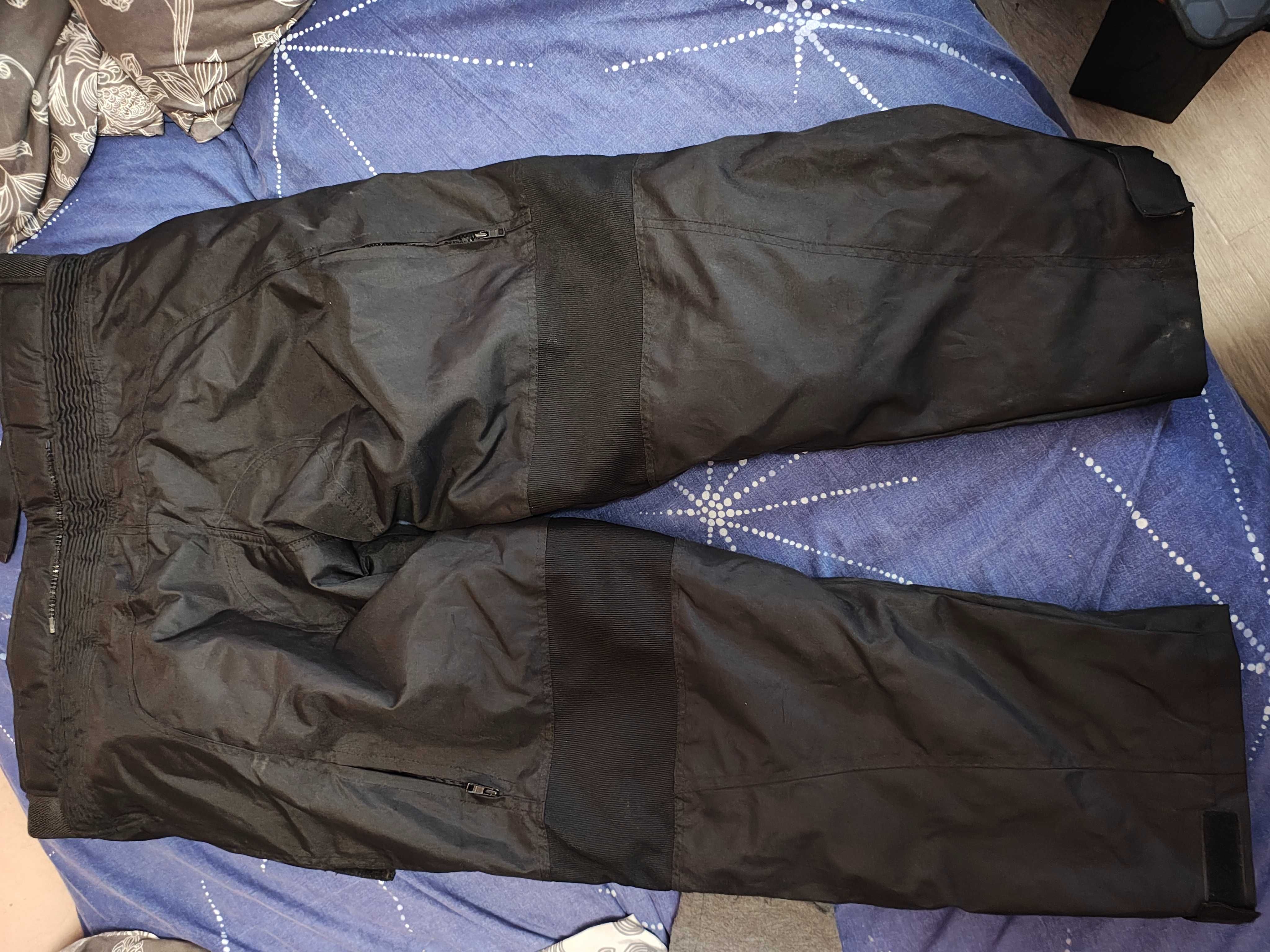 Spodnie na Motocykl Ciepłe Czarne Ochraniacze 4XL