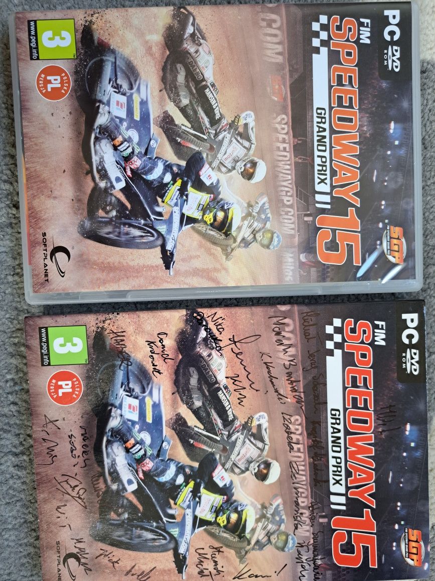 Rarytas! Gra PC. SPEEDWAY Grand Prix 2015 nowa w kartoniku z autografa