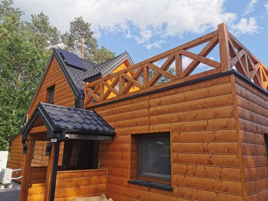 Deski elewacyjne płaskie/ półbal/ boazeria - różne szerokości? TANIO