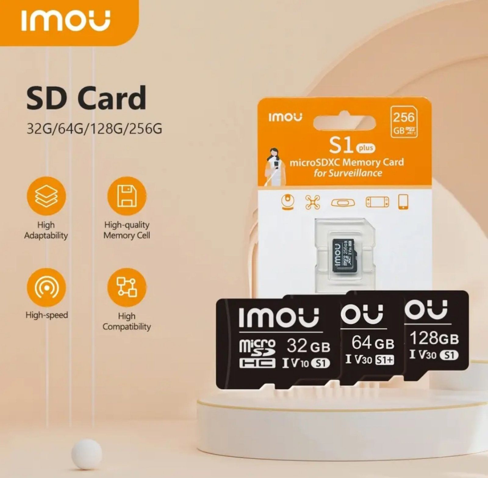 Карта пам'яті Imou 64 Gb. 128 Gb. Карти пам'яті для відеонагляду.