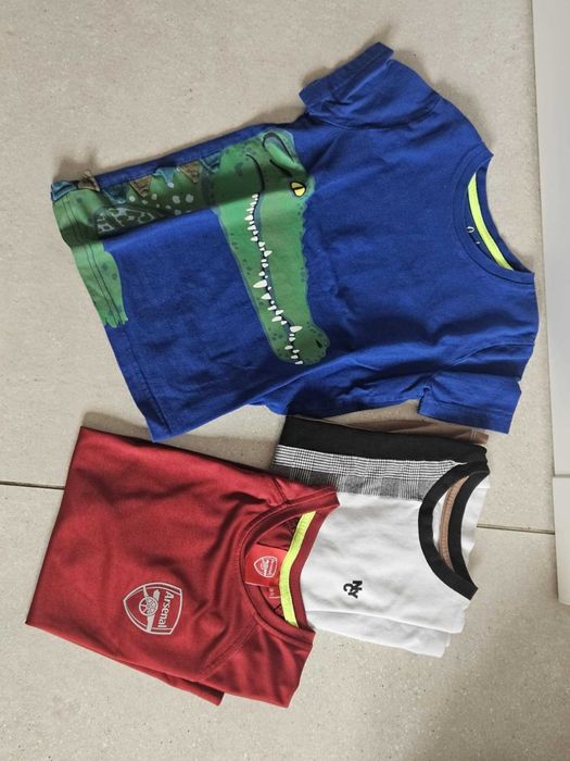 zestaw ubrań bluza jeansy spodnie kurtka koszulki 116 122 hm zara