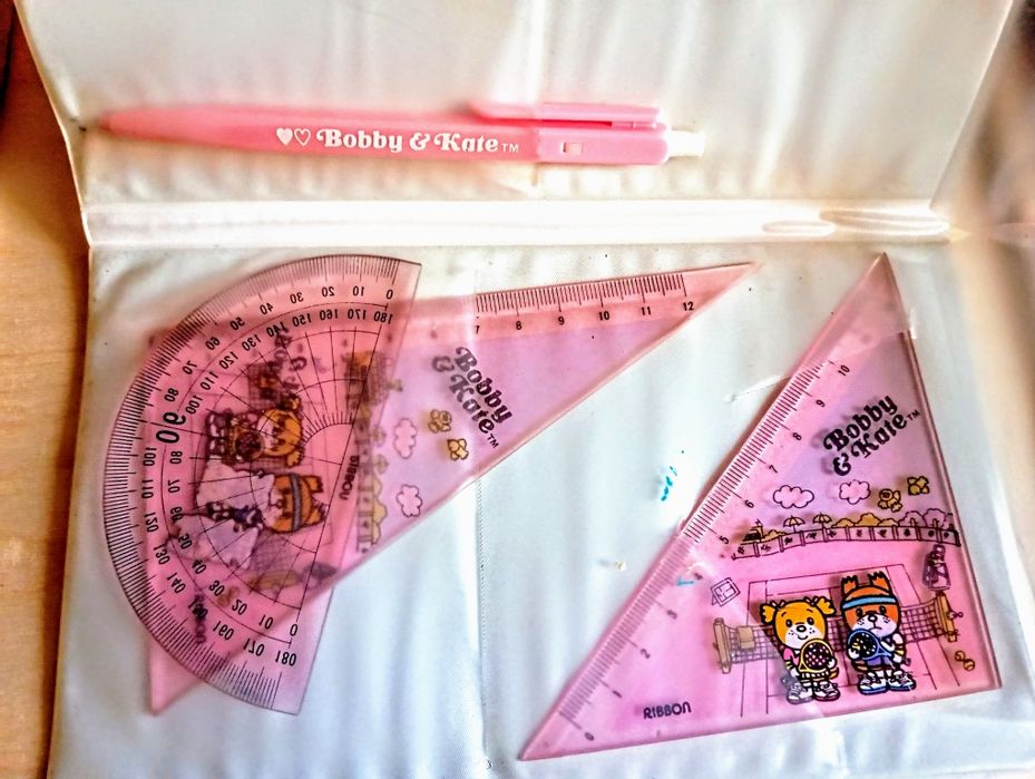Bobby & Kate Ruler Set Japão 1981 raro.