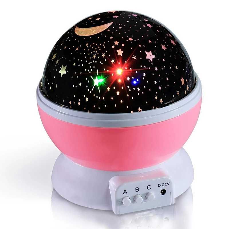 Projektor gwiazd nieba, księżyca, Lampka nocna baterie lub USB.