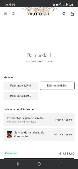 Candeeiro de Luxo moooi Raimond II 61 cm