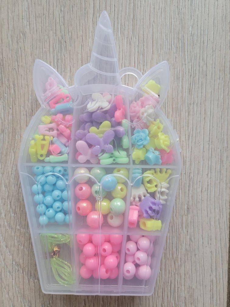 Zestaw koralików do bransoletek DIY jednorożec unicorn