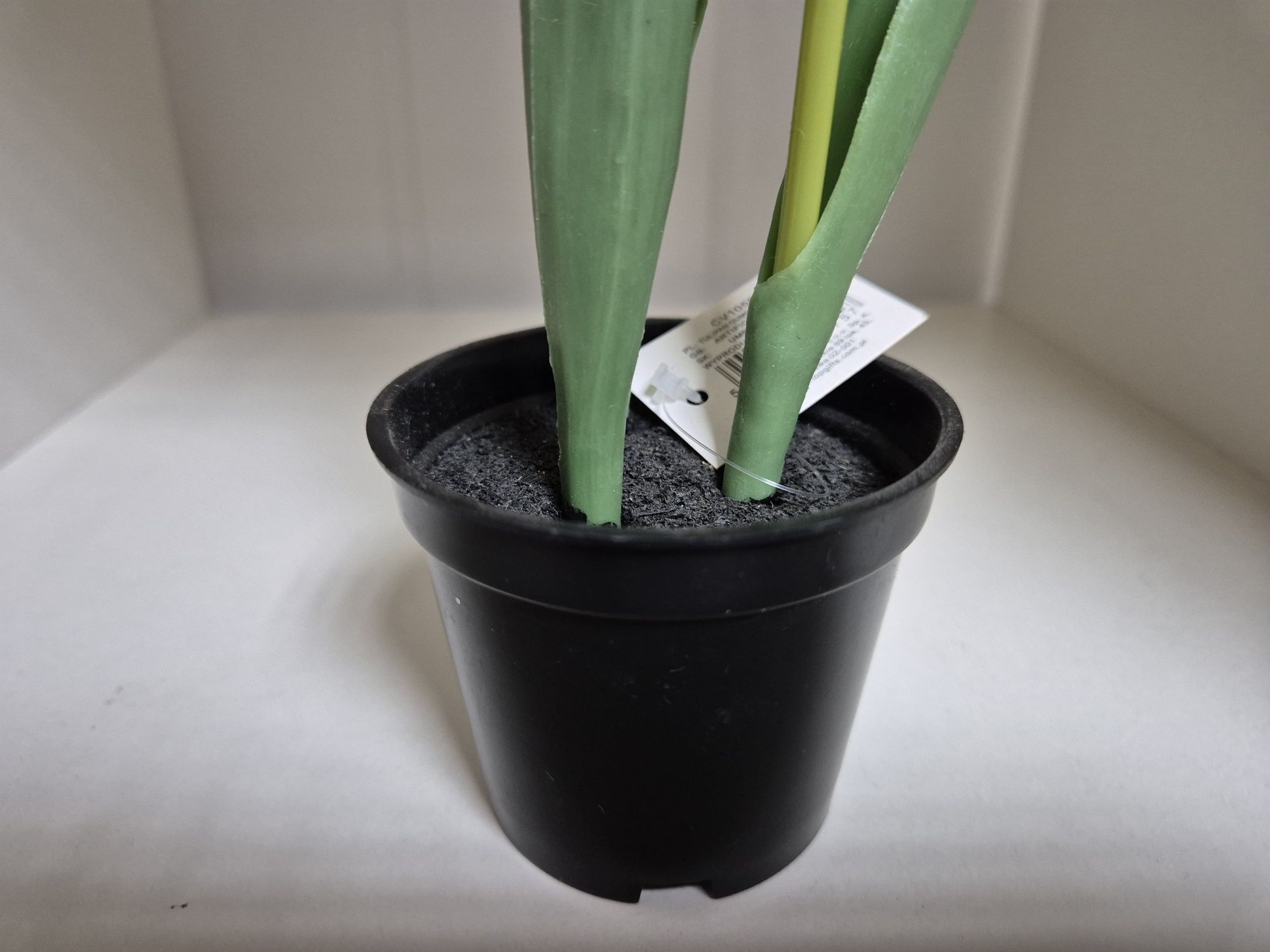 Sztuczne kwiaty tulipan w doniczce jak żywy tulipany żółty kwiat