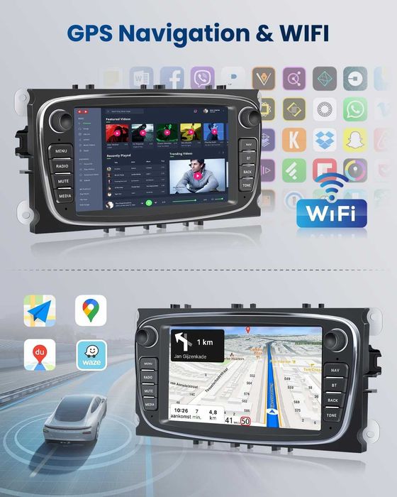 Carplay Hikity SH3AM5Hi Focus II mk2 Mondeo S-Max C-Max Galaxy Kuga