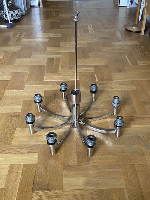 Niemiecki żyrandol Honsel Bauhaus Space age lata 60 70 vintage retro