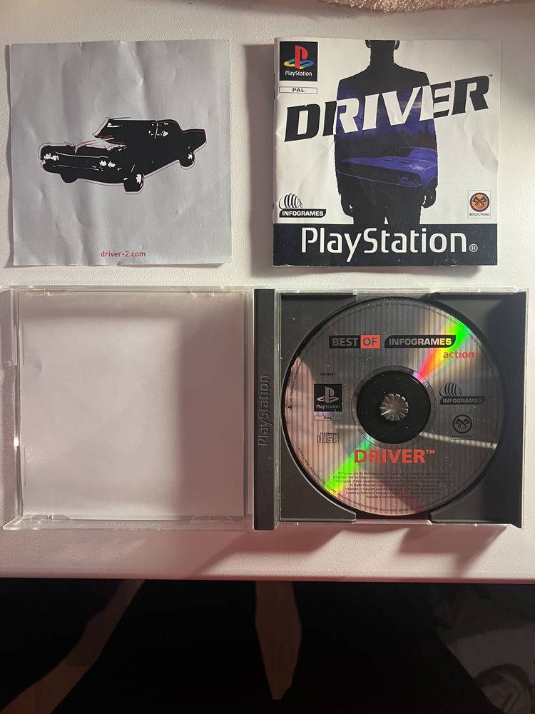 Ліцензійний-оригінальний диск Driver 1 для ps1, playstation 1