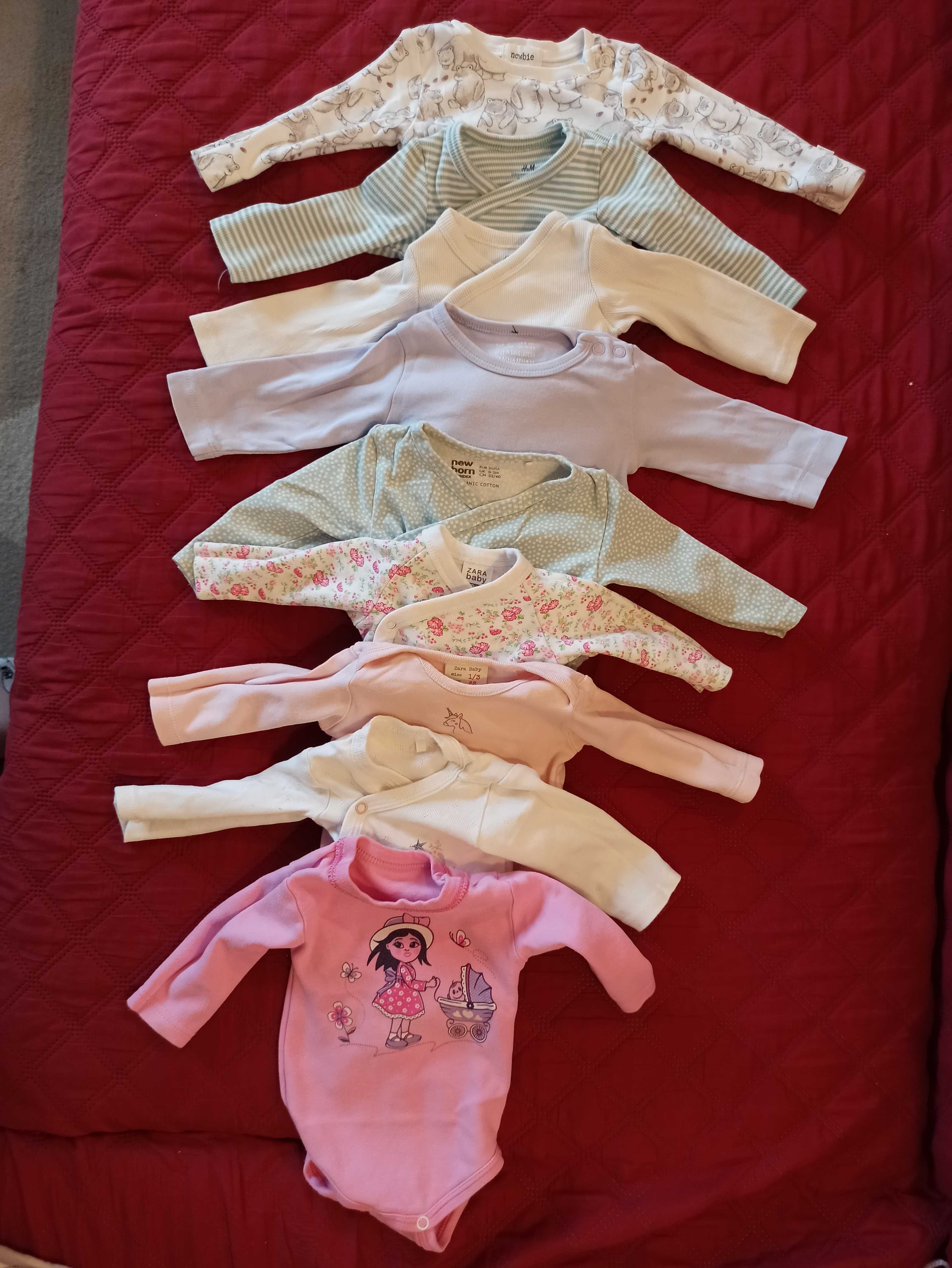 Paka ubrań- wyprawka noworodka 56-62
Marki newbie, h&m, zara+ dodatki