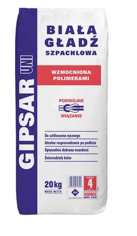 Gładź szpachlowa Gipsar Uni 20 kg