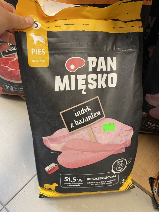 Pan mięsko sucha karma dla psa 3 kg indyk z bażantem mały pies S