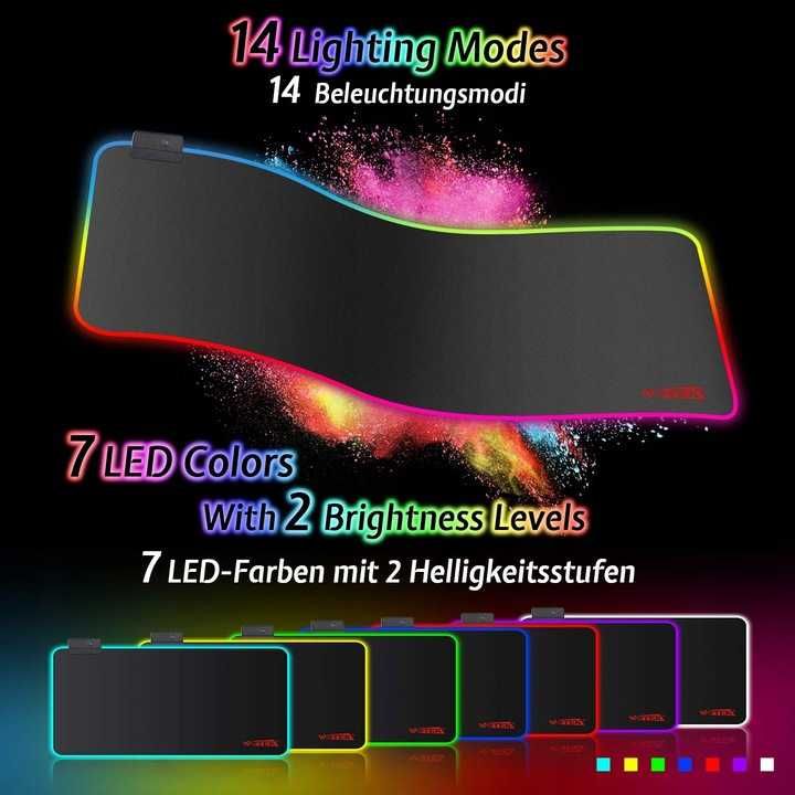 WOTEK gms-x5 Podkładka pod mysz 80x30 RGB LED