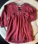 Vestido ZARA bordeuax com bordado