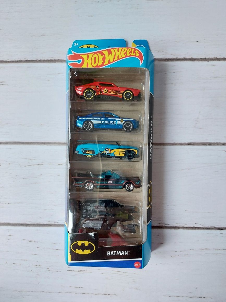 Hot Wheels Samochodziki Resoraki Batman 5 szt 5 pak nowe prezent