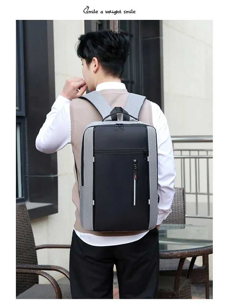 Plecak na laptopa  15,6 " torba z zamkiem i portem ładowania USB .