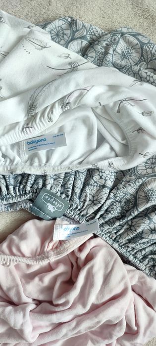 3 prześcieradła do gondoli, kojca sleepee...
