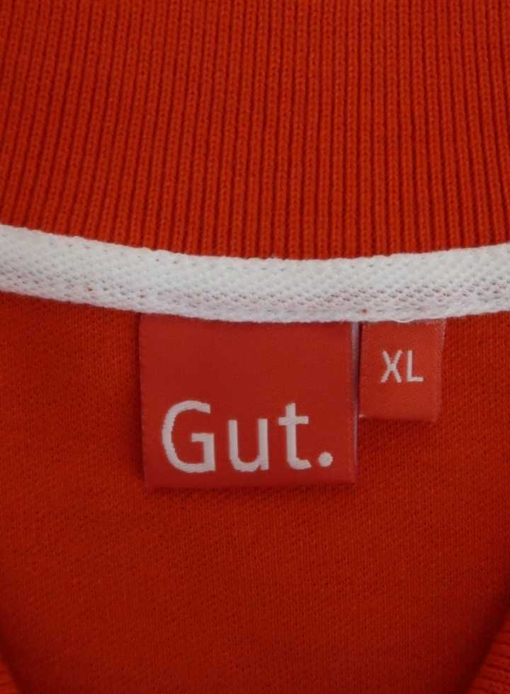 Pomarańczowa koszulka polo męska Rozmiar XL premium 100% bawełna