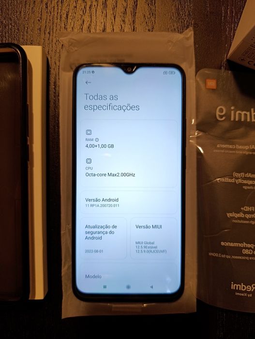 Telemóvel Xiaomi Redmi 9,, 4Gb + 64Gb