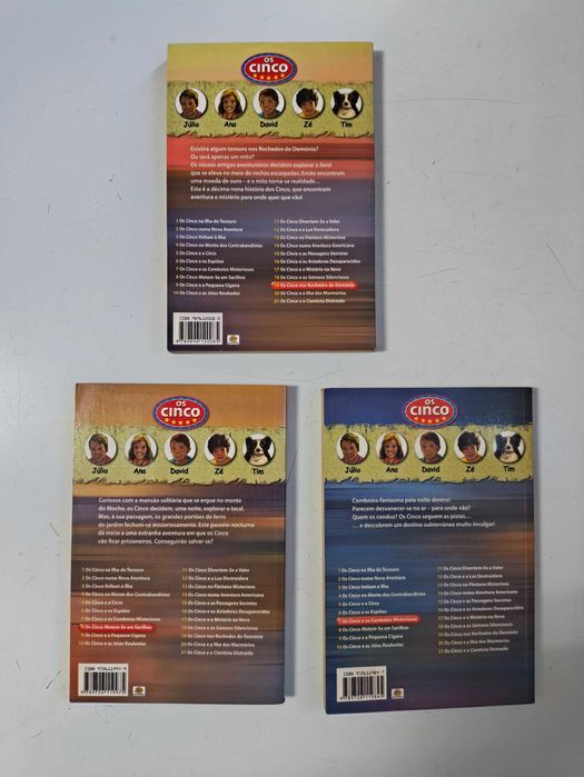 Conjunto de 3 livros Os Cinco