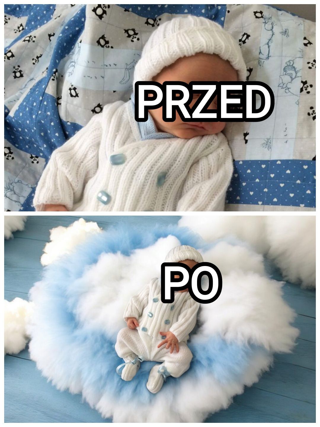 Wirtualna Sesja zdjęciowa niemowlęca noworodkowa