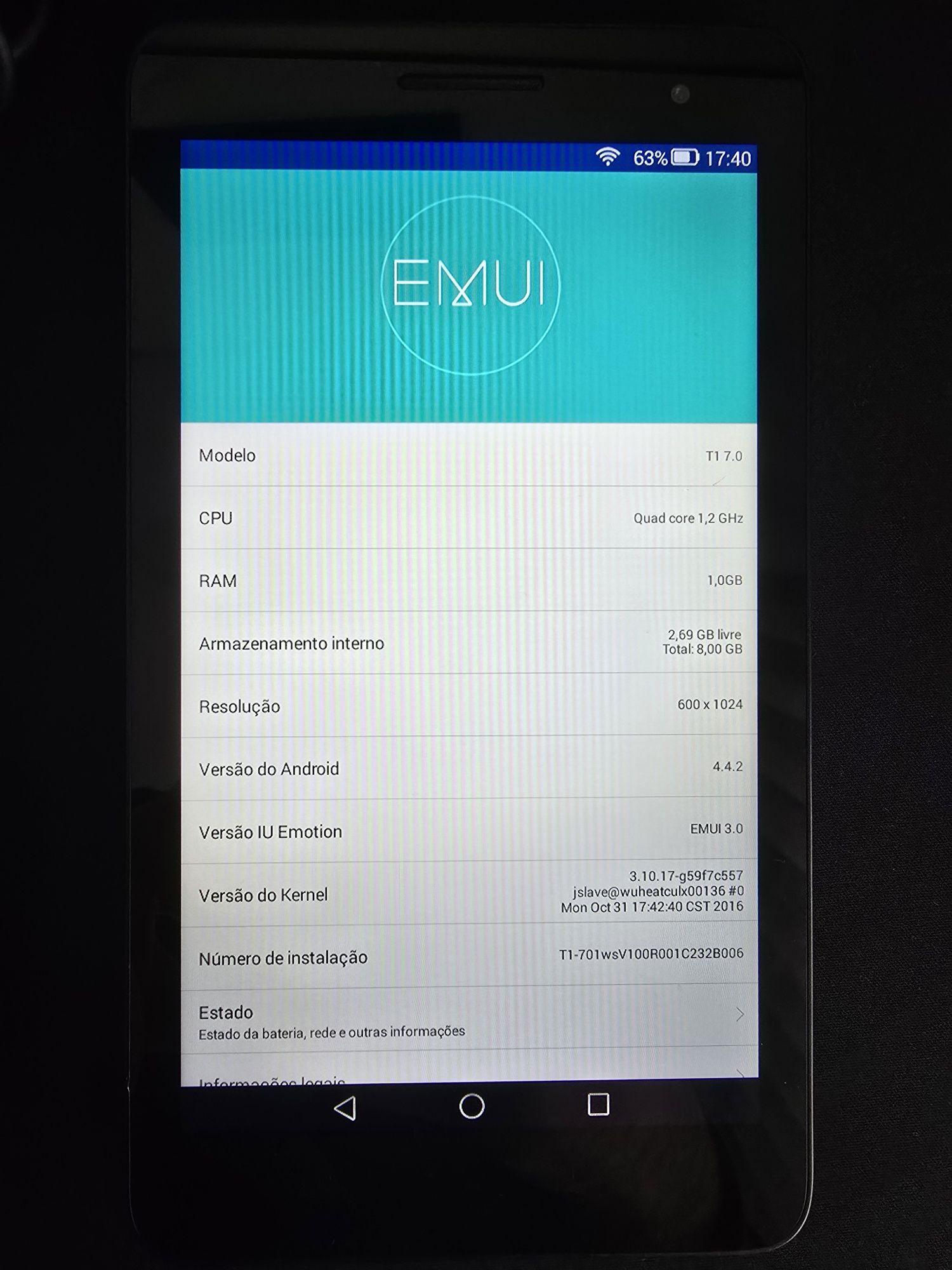 Huawei Mediapad T1 com 24h de uso!