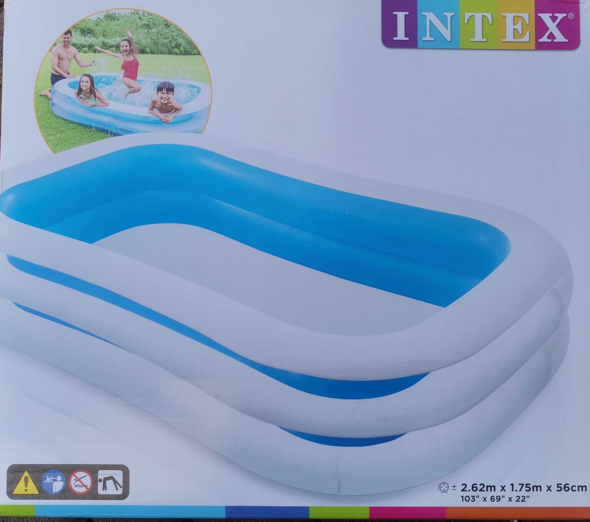 Nowy basen prostokątny Intex 264 x 178 cm, pompowany