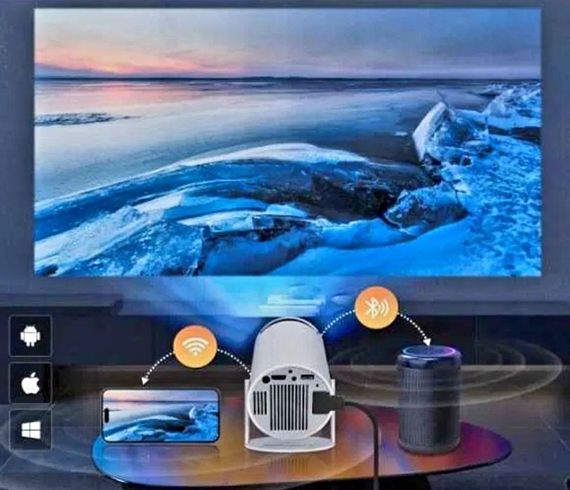 Projektor LED PRO biały + kabel zasilający i pilot