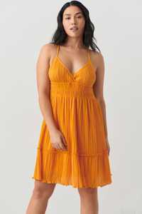 Nowa sukienka L-XL pomarańczowa plisowana