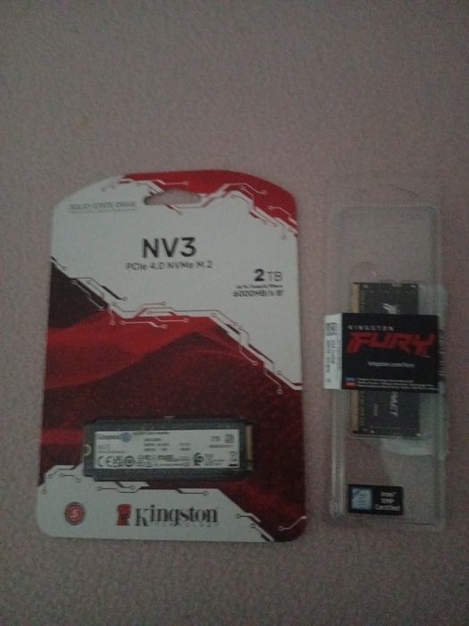 Dysk SSD PCle 4.0 nv3 + RAM Kingston fury 32gb ddr5