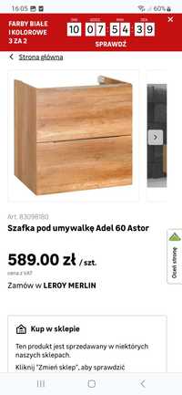 Szafka pod umywalkę Adel 60 Astor