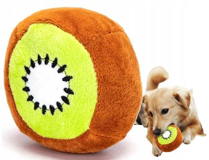 ZABAWKA pluszowa dla psa kiwi ZABAWKA PISZCZĄCA maskotka