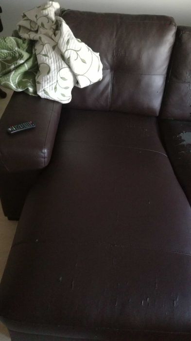 Estrutura de sofá-cama com chaise longue (para estofar)