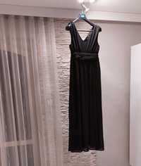 Sukienka wizytowa czarna elegancka długa rozmiar 36
