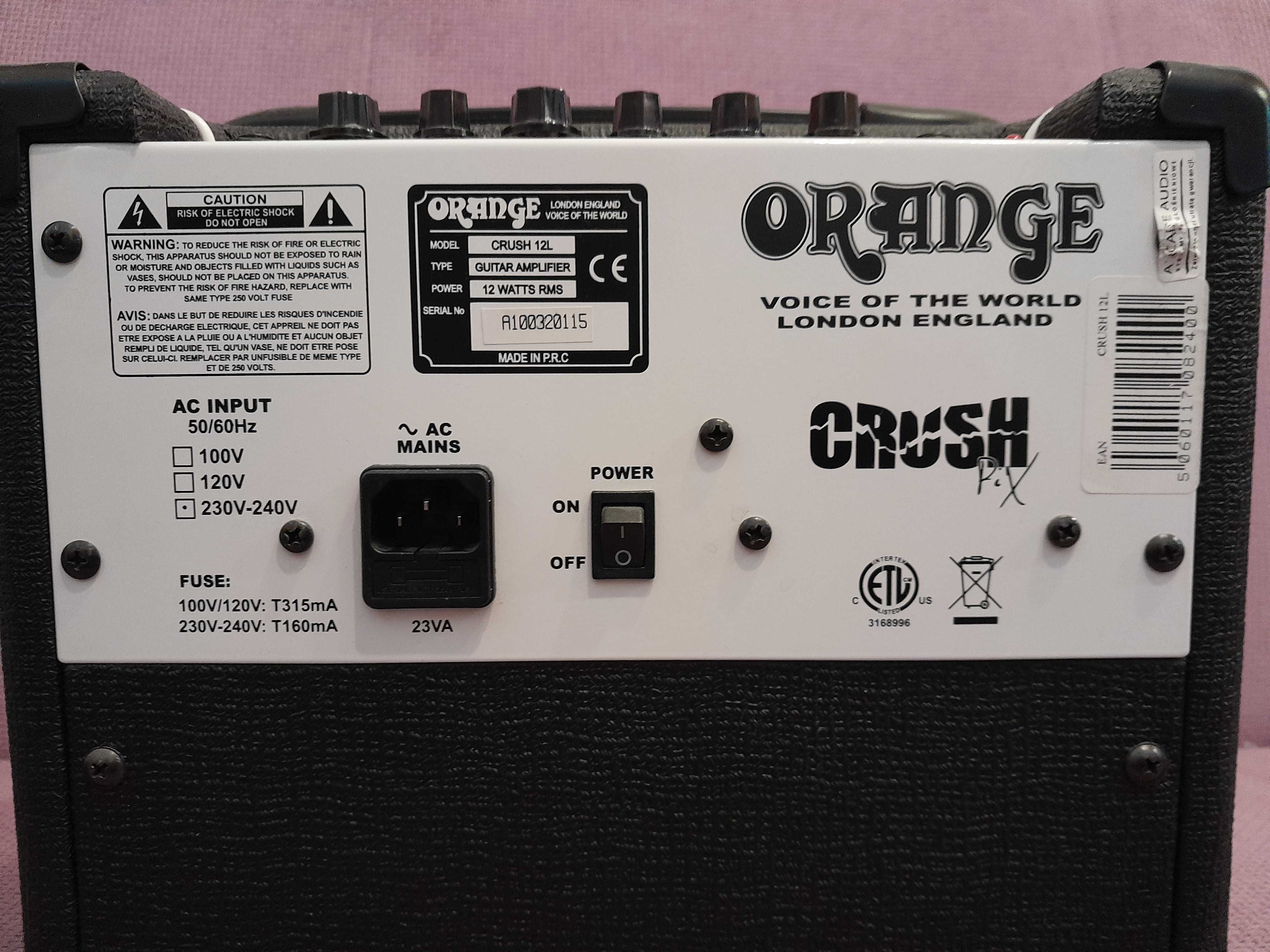 Wzmacniacz piecyk gitara elektryczna Orange CRUSH 12 L kabel 6m gratis