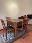Mesa de jogo reversível em madeira maciça