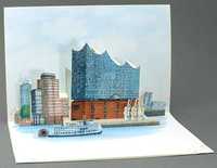 KARTKA 3D wyskakująca pocztówka z kopertą pozdrowienia z Hamburga w659