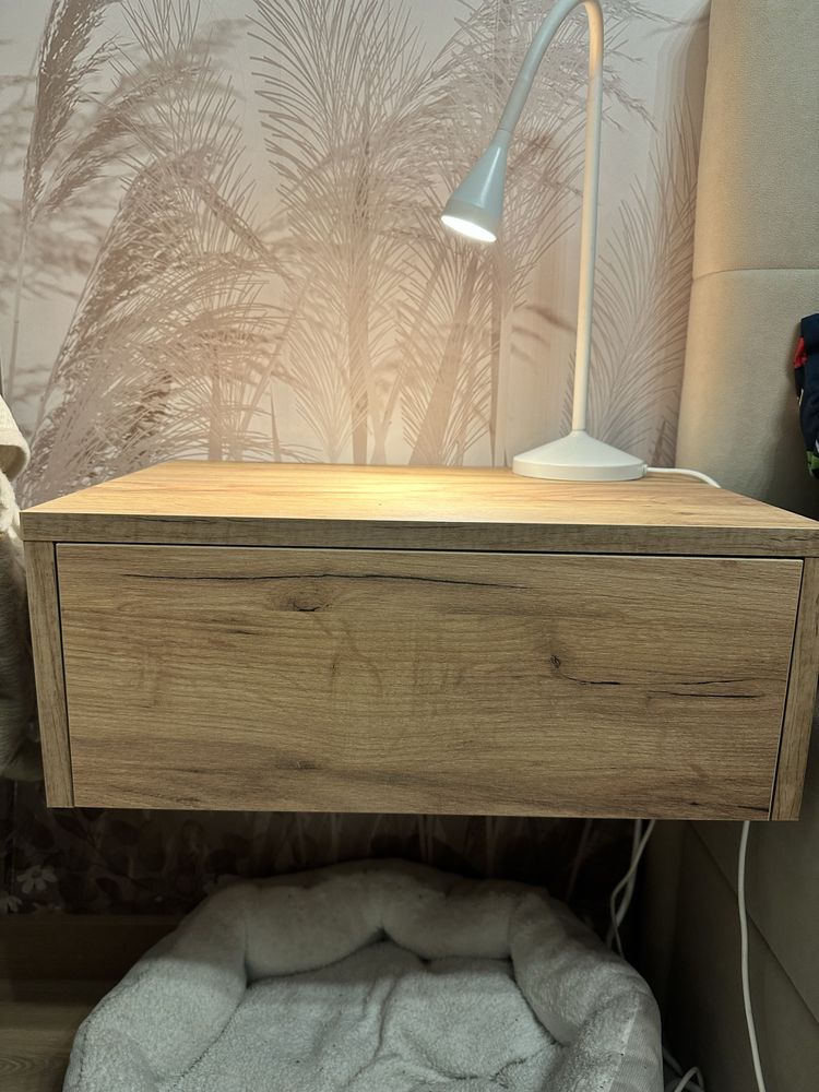 Wisząca szafka nocna dąb craft 50cm