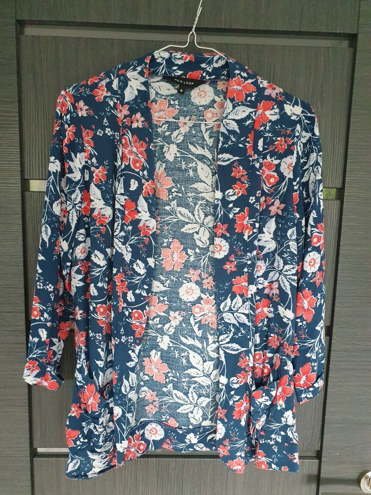 Marynarka 36/S New Look niebieska w kwiaty