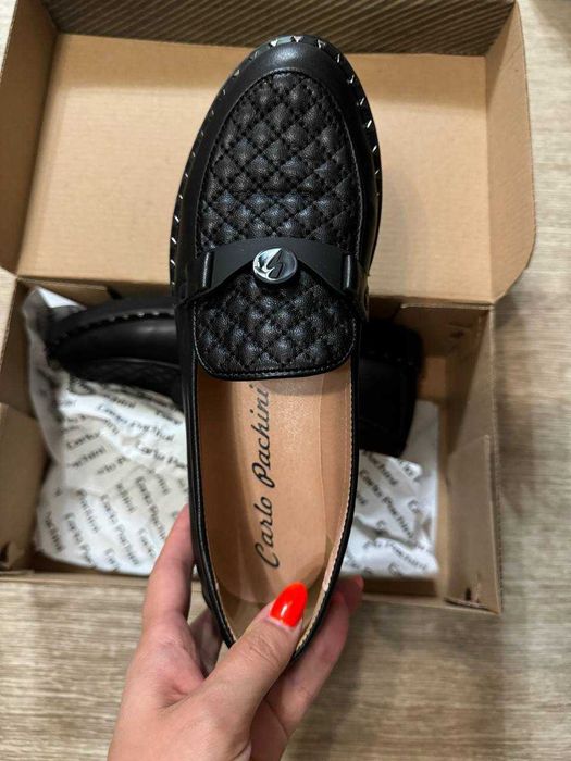 Черные лоферы Carlo Pachini