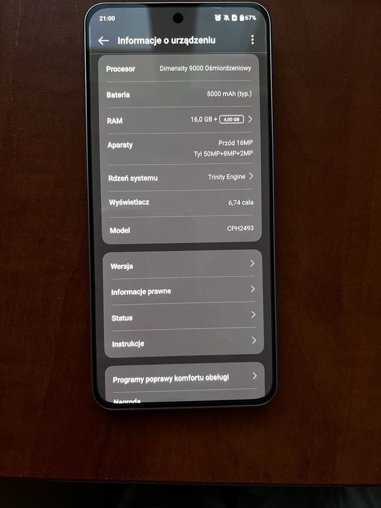 OnePlus Nord 3 5G – 12+4 GB RAM / 256 GB Kupiony 09.2024