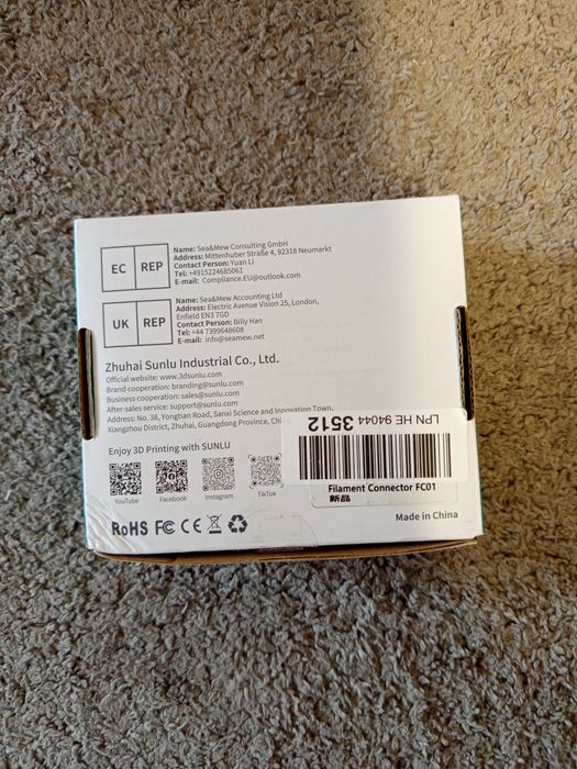 SUNLU Filament Connector FC01 - system łączenia filamentu