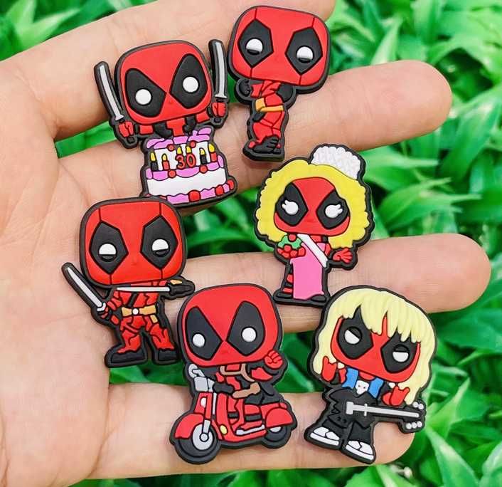 Przypinki do butów crocs DEADPOOL WOLVERINE Avengers MARVEL prezent